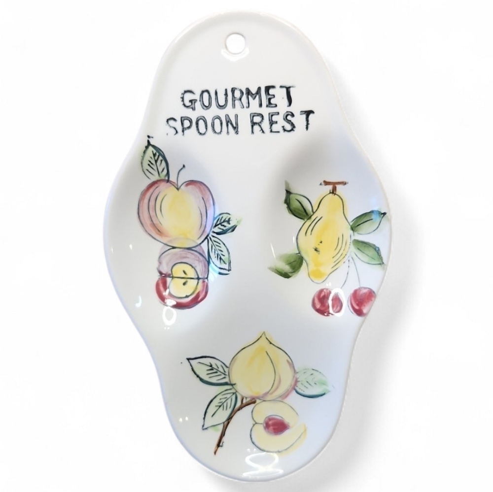 Vintage Gourmet Spoon Rest Fruit Design Made in Japan